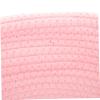 INOOMP Round Lightweight Woven Grass and Wicker Pet Bed in Pink view 3