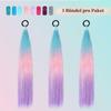 PORSMEER 3-Piece 60 cm Hair Tinsel Ponytail Extensions, Light Purple/Blue/Dark Purple view 2