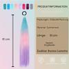 PORSMEER 3-Piece 60 cm Hair Tinsel Ponytail Extensions, Light Purple/Blue/Dark Purple view 3