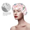 Soft Llama and Cactus Print Shower Cap for Women, Reusable and Eco-Friendly view 4