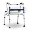 Folding Aluminum Rollator with Seat, Dual Walking Mode view 1