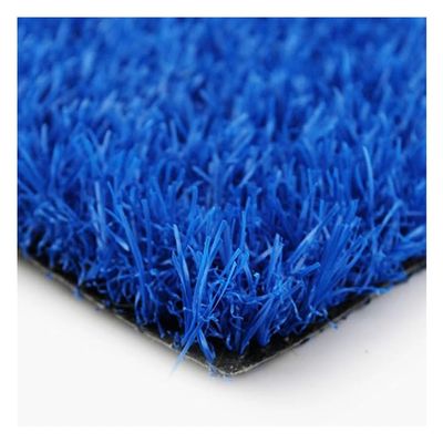 Synthetic Artificial Turf Mat, Cuttable DIY Outdoor Lawn Runner with Drainage Holes, Blue, 39 x 197 in