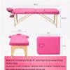 WQZStar Professional Portable Massage Table, Lash Bed, SPA Bed with Height Adjustment, Carrying Bag and Accessories (Pink) (Black) view 2