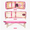 WQZStar Professional Portable Massage Table, Lash Bed, SPA Bed with Height Adjustment, Carrying Bag and Accessories (Pink) (Black) view 4