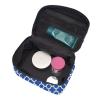 Cobalt Blue Quatrefoil Grid Makeup Bag and Travel Toiletry Bag view 4