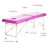WQZStar Portable Folding Salon and Spa Massage Table, 2 Sections, Black view 2