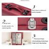 Professional Massage Table, Portable Tattoo Table, Adjustable Eyelash Bed, Aluminum, 2-Fold Folding Spa Bed with Carrying Bag (Red 185 x 70 cm; Pink 185 x 60 cm; Brown 185 x 60 cm) view 4
