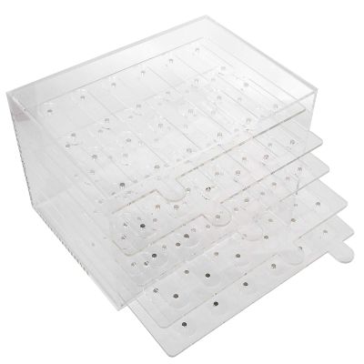 XHTLLO 5-Tier Acrylic Nail Art Display Stand, 60 Grids
