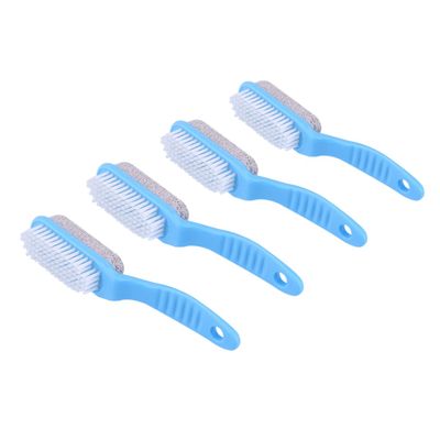 4-Piece Double-Sided Foot Files with Handles, Blue