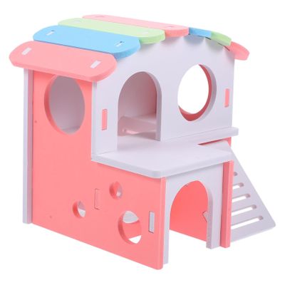 INOOMP PVC Hamster House with Ramp and Hideout