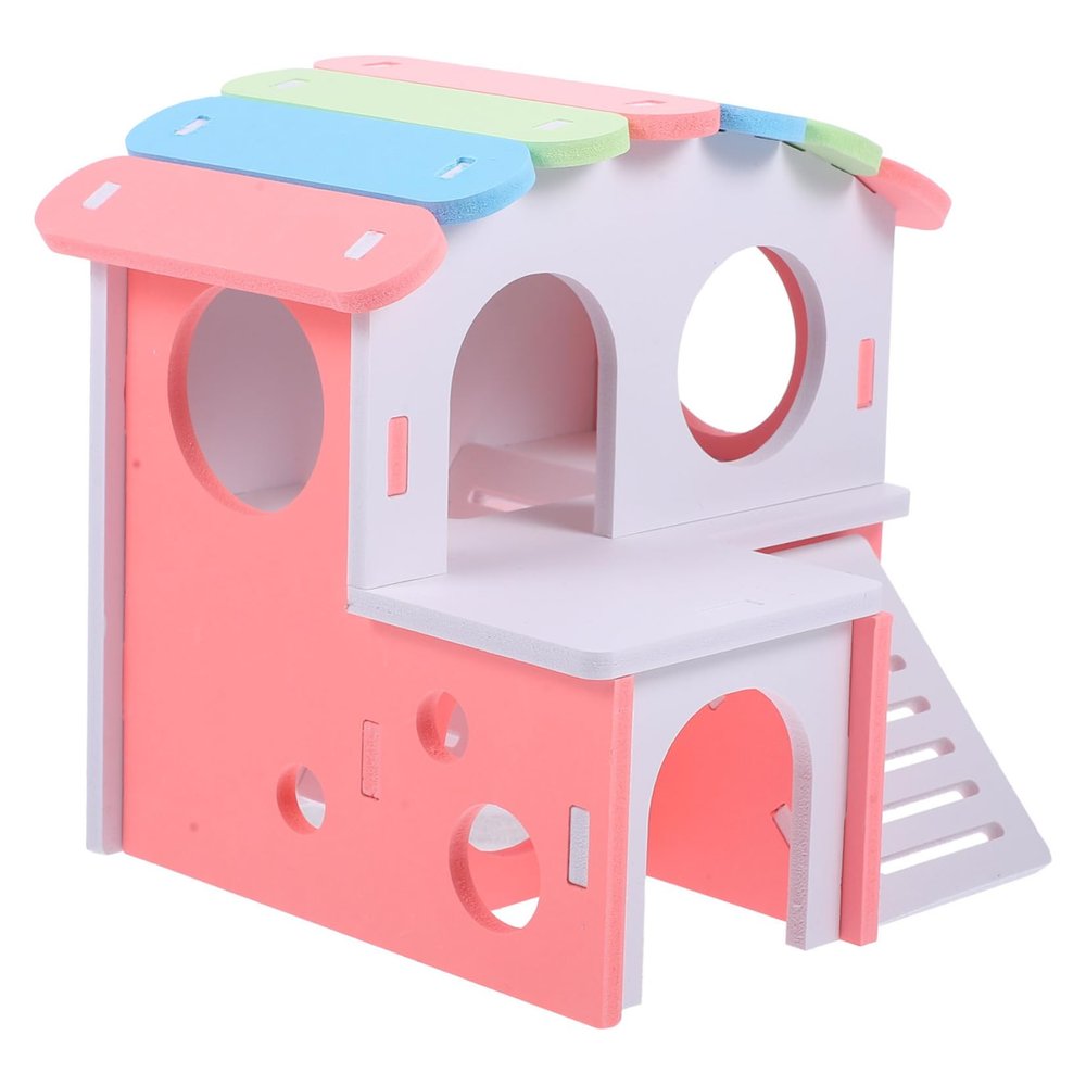 INOOMP PVC Hamster House with Ramp and Hideout