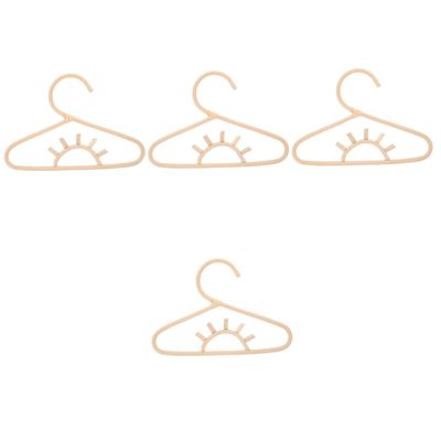 IMIKEYA 4-Piece Rattan Children's Hangers, Natural Nursery Decor, Space-Saving and Non-Slip