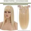Women’s Straight Human Hair Topper with Bangs, 10 x 12 cm Silk Base view 4