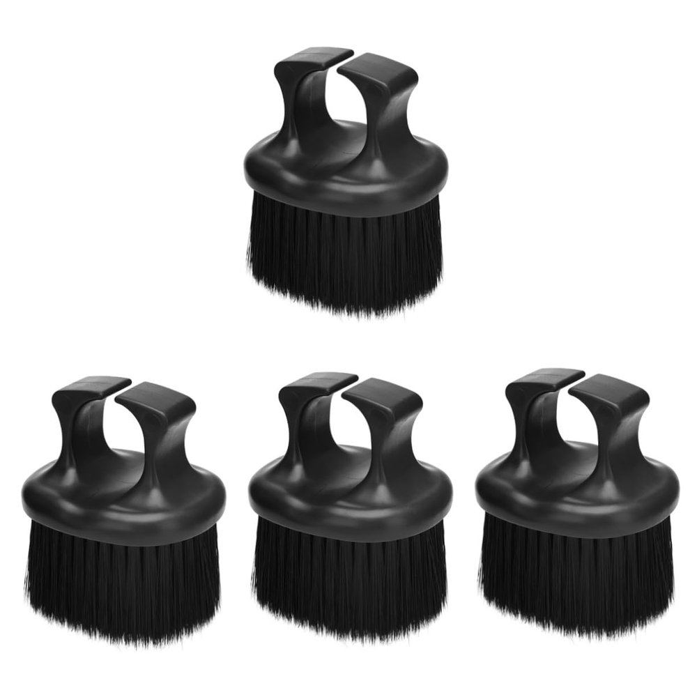 MAGICLULU 4-Piece Knuckle Barber Brushes for Hair, Mustaches and Beards