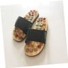 KOMBIUDA Black Reflexology Massage Slippers with Acupressure Points view 4
