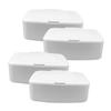 Refillable Tissue Box, Simple Design, 4-Pack, White PP view 1