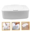Refillable Tissue Box, Simple Design, 4-Pack, White PP view 2