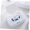 Refillable Tissue Box, Simple Design, 4-Pack, White PP view 3