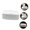 Refillable Tissue Box, Simple Design, 4-Pack, White PP view 4