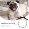 Supvox Adjustable Pearl Necklace for Dogs and Cats view 3