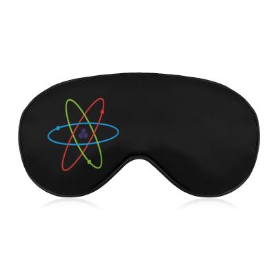 Scientific Physics Atom Soft Sleep Mask with Adjustable Strap, Light-Blocking Eye Cover for Women and Men