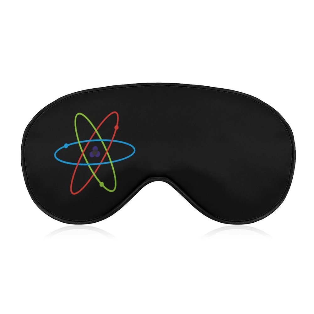 Scientific Physics Atom Soft Sleep Mask with Adjustable Strap, Light-Blocking Eye Cover for Women and Men