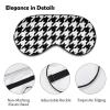 Adjustable Sleep Eye Mask, Party Game Mask, Black-and-White Houndstooth view 3