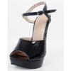 PROMI High Heels 18 cm Peep-Toe Wedge Sandals - Black | 43 view 2