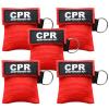 AOUTACC CPR Mask with PVC Disposable Gloves, One-Way Valve, 5 Pack view 1