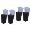 Mini Plastic Trash Cans, 8-Pack, Blue view 1