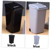 Mini Plastic Trash Cans, 8-Pack, Blue view 3