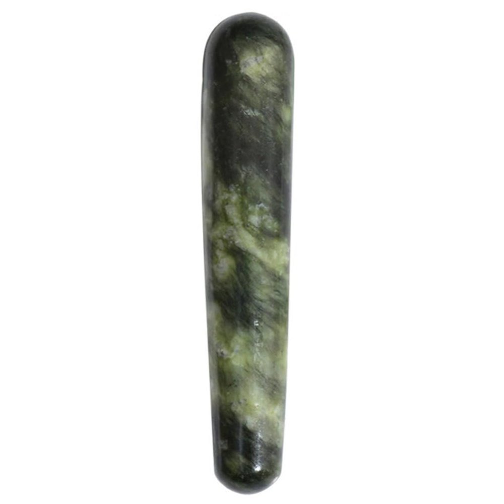 Jade Massage Tool, Green Massage Stick for Face and Acupressure