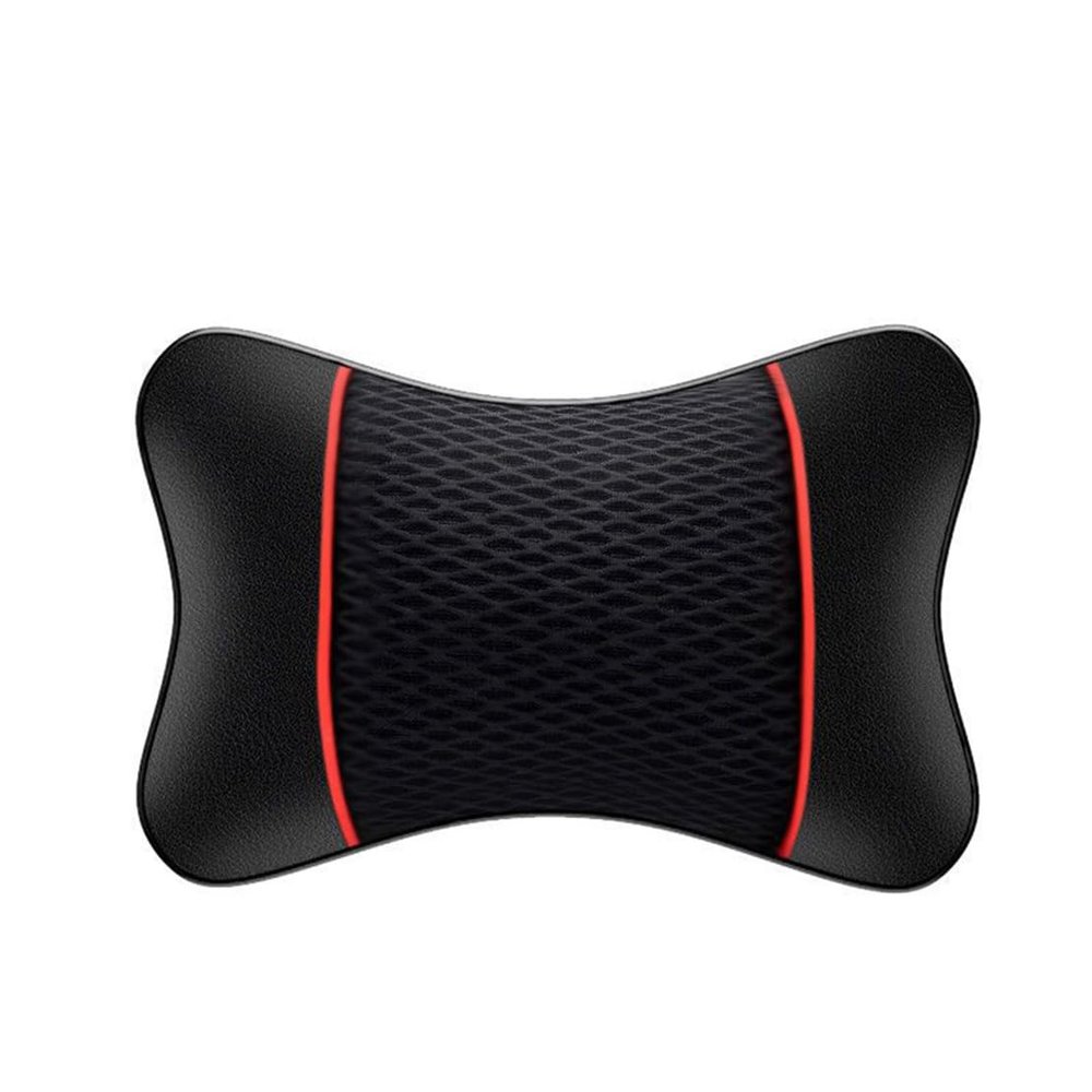 NURCIX Neck Pillow for Car Seats, Compatible with Mercedes-Benz GL X164 X166, Lumbar and Back Support, 4-Black Red