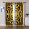 Blackout Curtains with Golden Mandala Pattern, 2-Pack, 66 x 90 in view 1