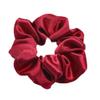 3-Pack Women's Satin Hair Scrunchies, Burgundy view 1