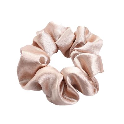 6-Piece Women's Satin Scrunchies, Champagne