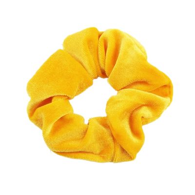 Whakano 10-Pack Velvet Scrunchies for Women, Solid Yellow