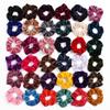 Whakano 10-Pack Velvet Scrunchies for Women, Solid Rose Red view 2