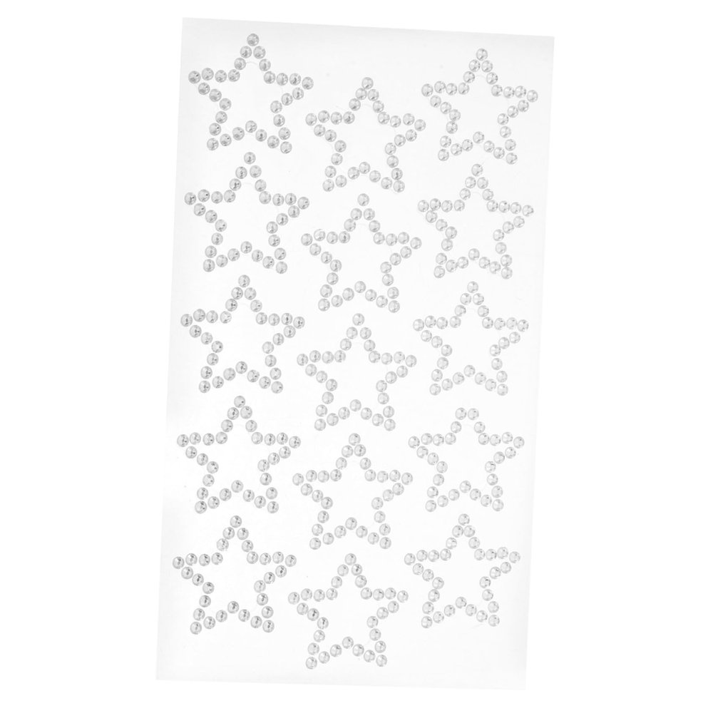 WOONEKY Silver Self-Adhesive Resin Face Gems for Festivals and Parties