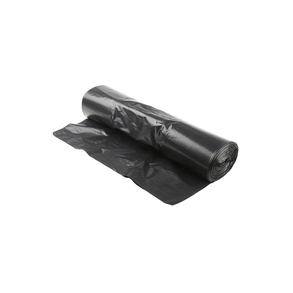 Homa Set of 10 50 L Trash Bags with Drawstrings, Black
