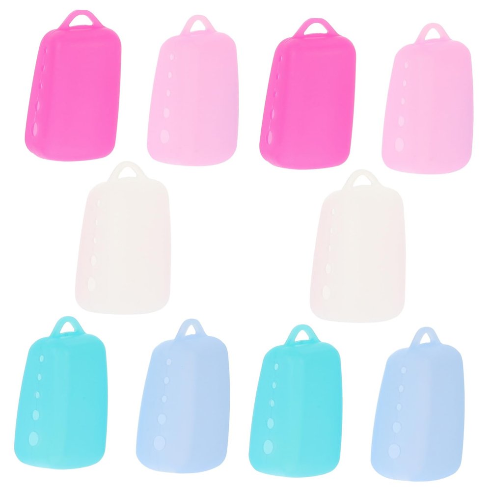 FRCOLOR 20-Piece Toothbrush Head Covers, Portable Silicone Travel Cases
