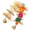 Yardwe 6-Piece Rattan Toys for Parrots, Hanging Chew Toys with Bells for Small Birds, Budgies, and Cockatiels view 1