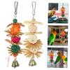 Yardwe 6-Piece Rattan Toys for Parrots, Hanging Chew Toys with Bells for Small Birds, Budgies, and Cockatiels view 2