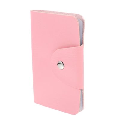 SKISUNO Pink PU Nail Stamping Plate Storage Bag, 20 Slots