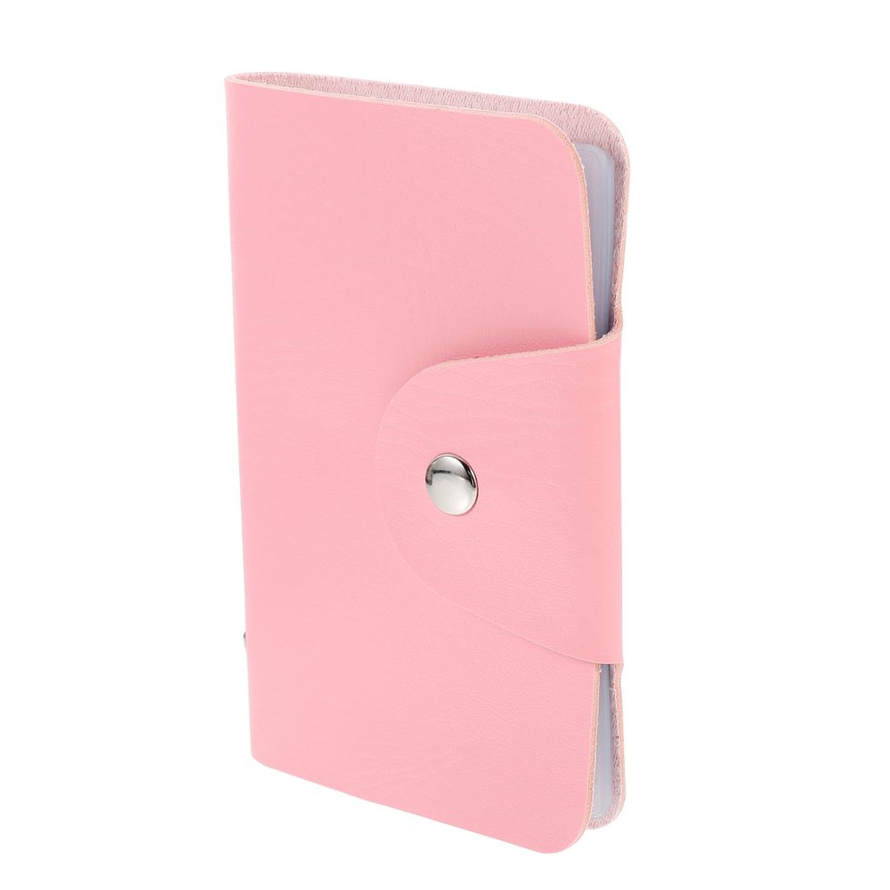 SKISUNO Pink PU Nail Stamping Plate Storage Bag, 20 Slots