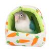Hamster Bed Hideaway - Stylish Semi-Closed Hedgehog Bed with Carrot Pattern view 1