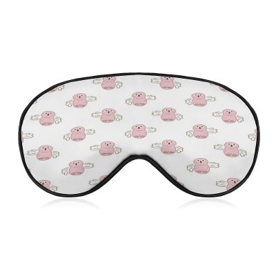 Sleep Mask with Pink Owl for Light Blocking, Eye Mask for Women and Men, Side Sleepers, Swelling, Dry Eyes and Headaches, Adjustable Strap
