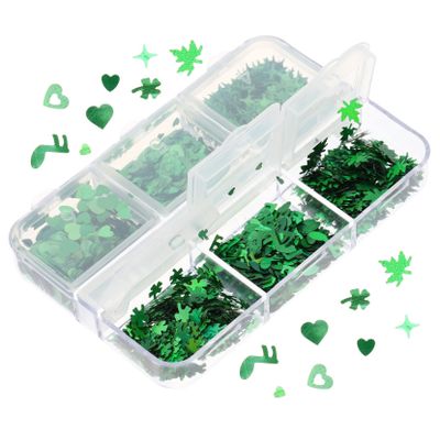 WOONEKY Four-Leaf Clover Nail Stickers