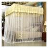 FZZIBQYR Luxury Summer Bed Canopy with Stainless Steel Holder, Thickened Dense Curtains, Wind- and Dust-Resistant (Color: A3, Size: 150 x 200 x 200 cm) view 1