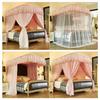 FZZIBQYR Double Bed Canopy Mosquito Net with U-Shaped Guide Rail, Height-Adjustable, Blue-A, 200 cm view 2